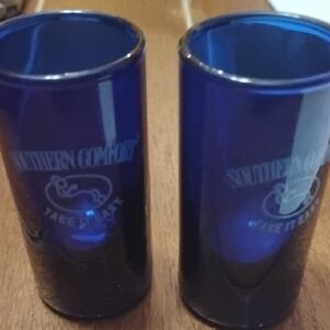Blue Southern Comfort Shot Glasses